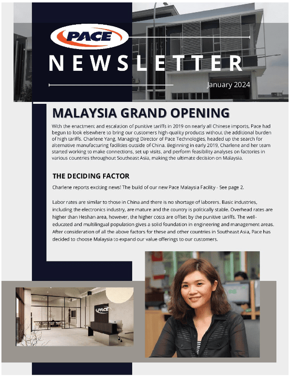 Grand Opening - Pace Malaysia Facility
