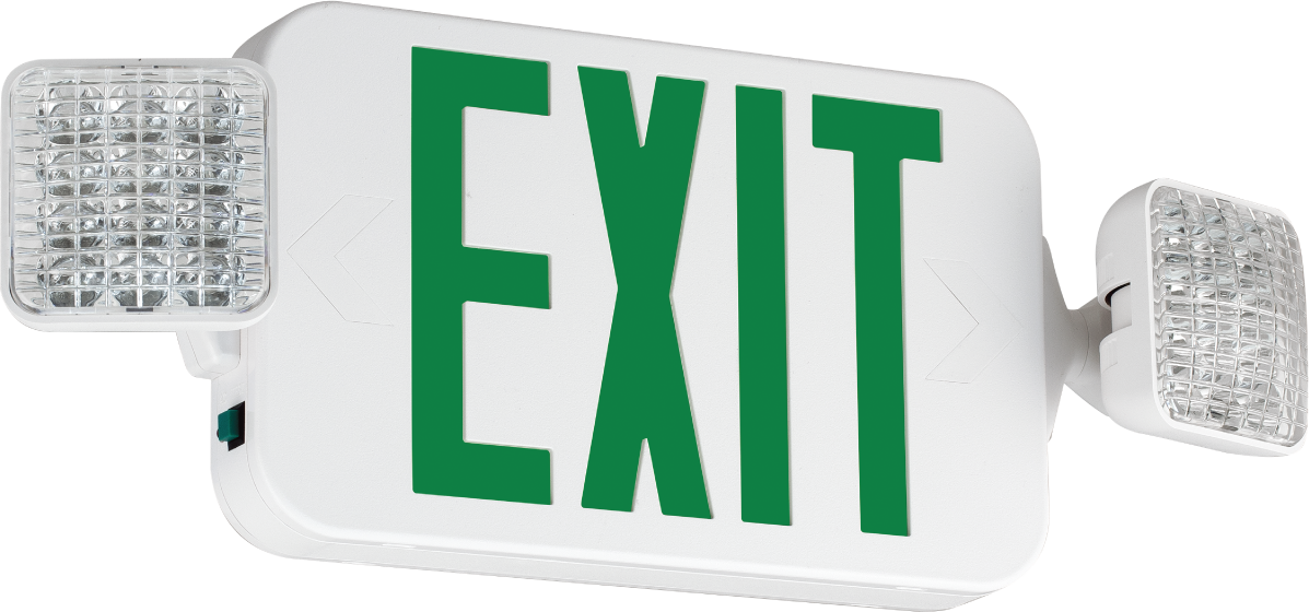 PAC0434 Thermoplastic Micro LED Exit Sign / Emergency Light Combo