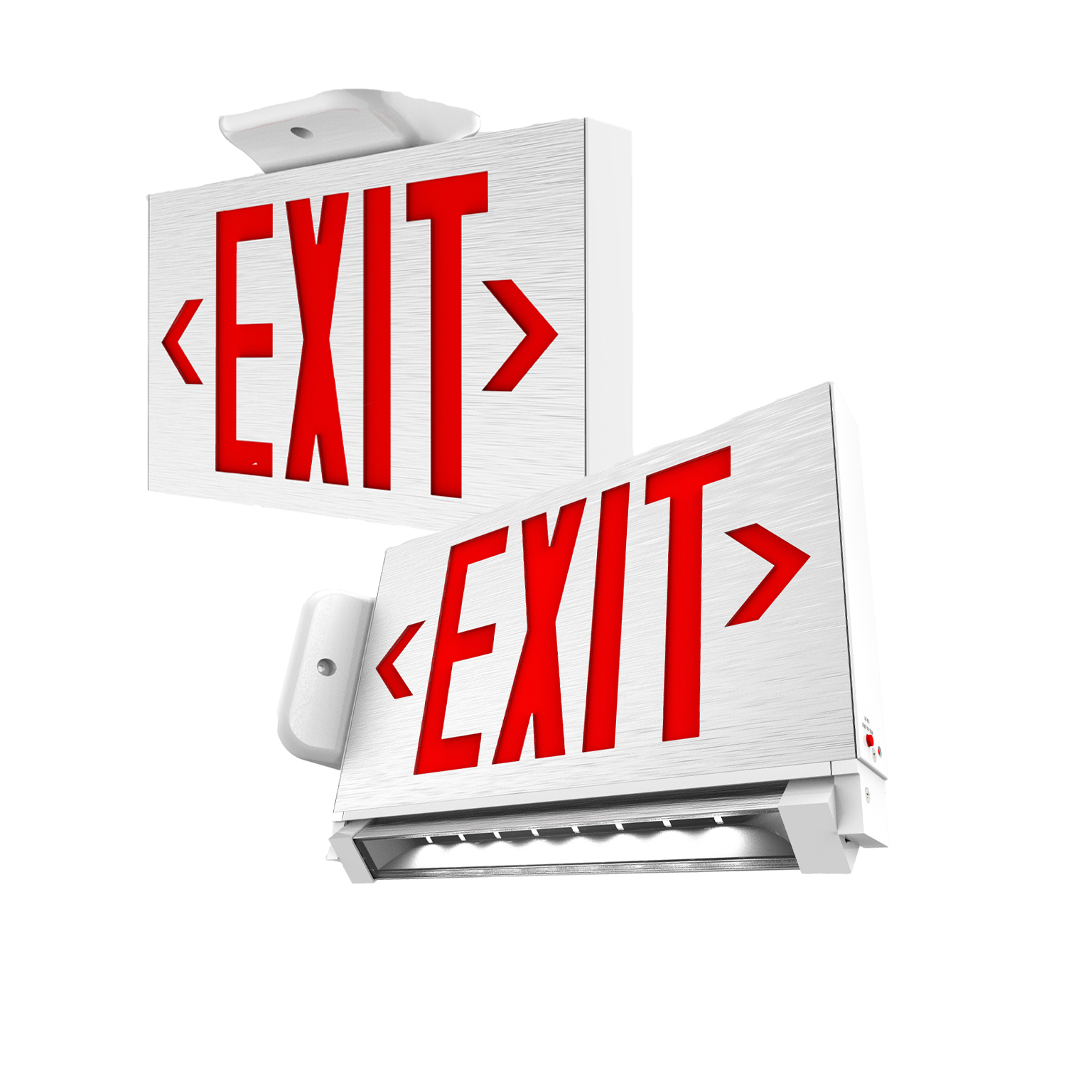 PAC0890 Thin Line Aluminum Exit Sign / Emergency Light Combo